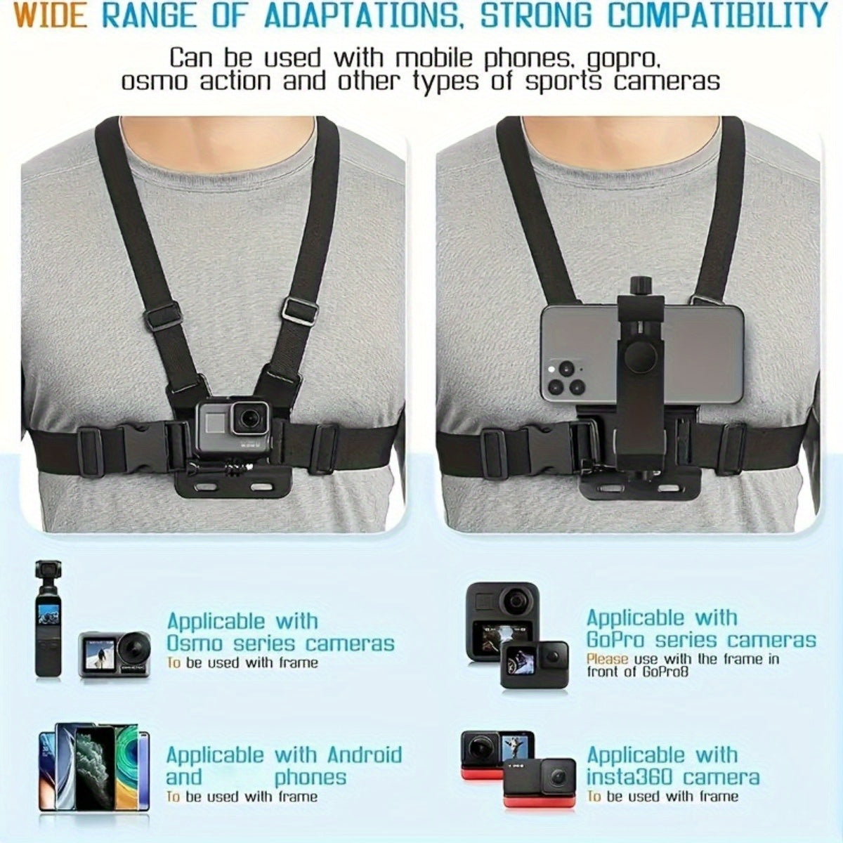 Telefoonhouder Verstelbaar voor Smartphone en Actiecamera