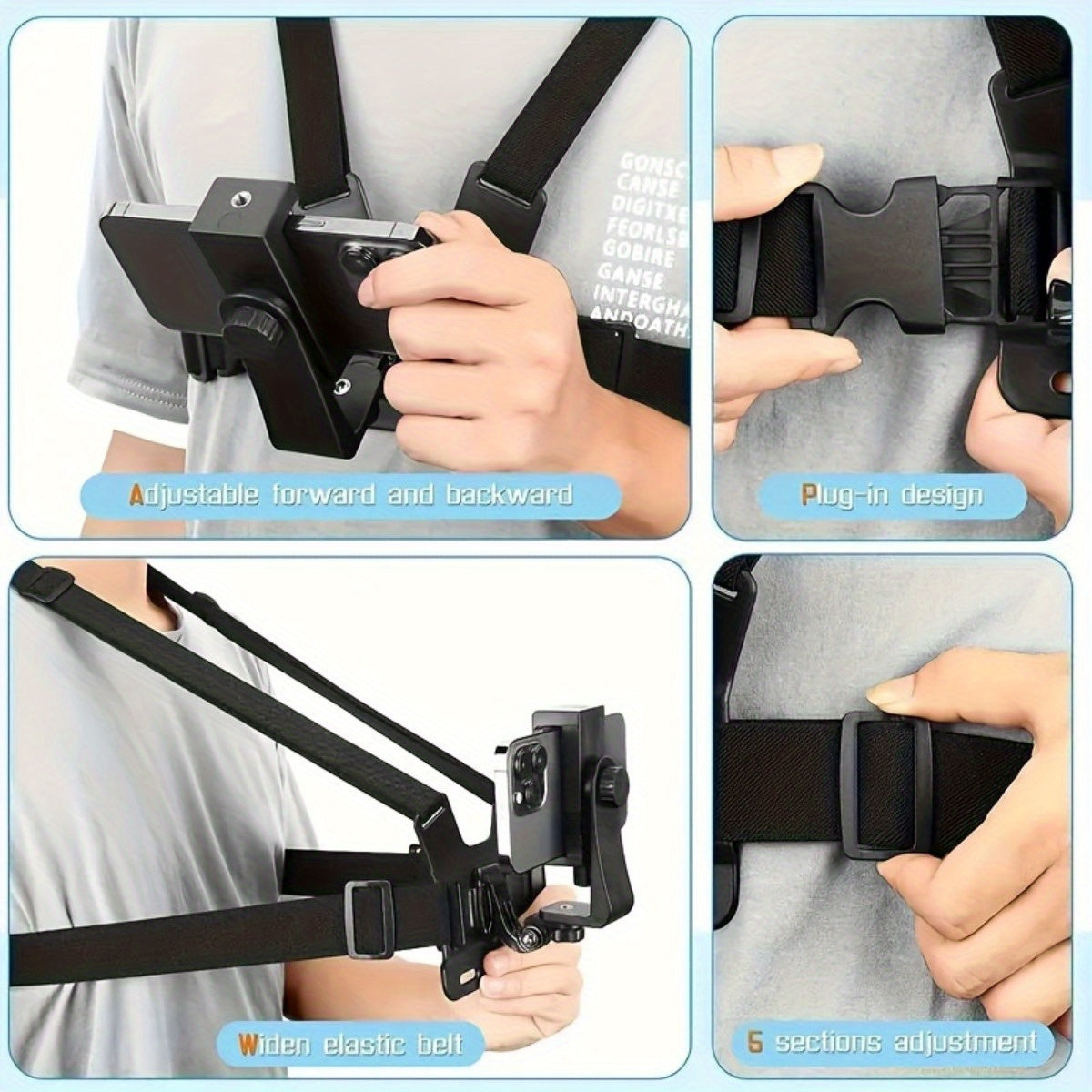 Telefoonhouder Verstelbaar voor Smartphone en Actiecamera