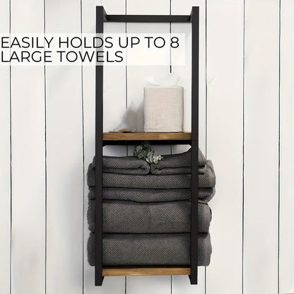 Badkamer Handdoekhouder Wit Compact en Netjes