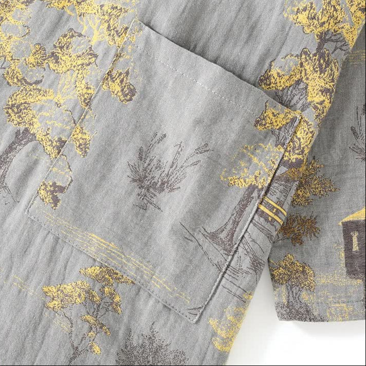 Katoenen Pyjama Set Neutrale Kleuren Zacht en Comfortabel
