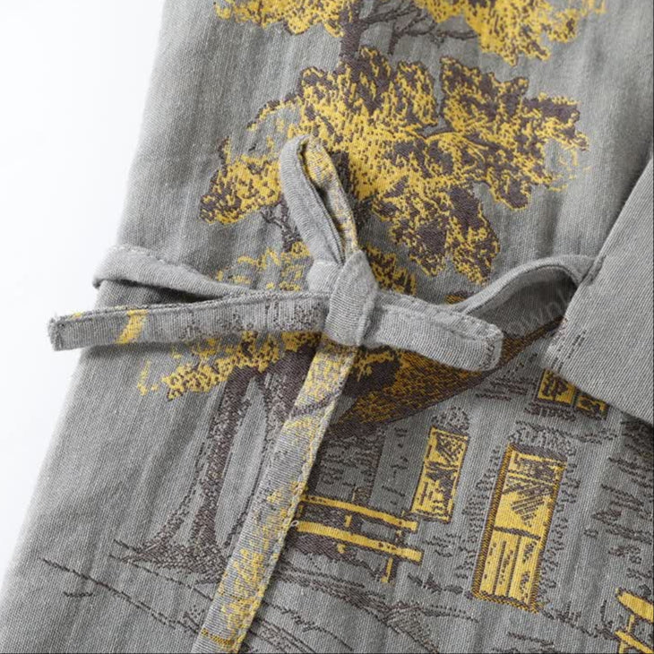 Katoenen Pyjama Set Neutrale Kleuren Zacht en Comfortabel