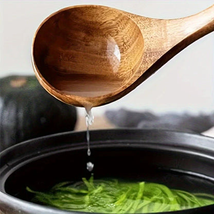 Teak Keuken Set Natuurlijk Houten Bestek