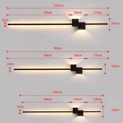 LED Wandlamp Modern Design Warm Wit Licht Metaal