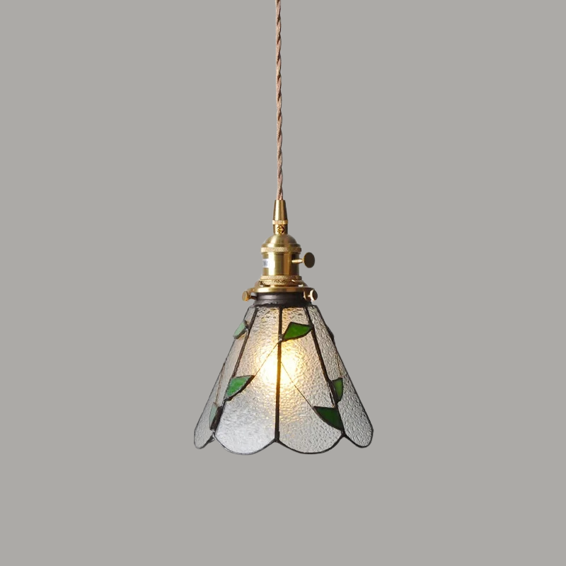 Elegante Hanglamp van Walnoothout en Glas