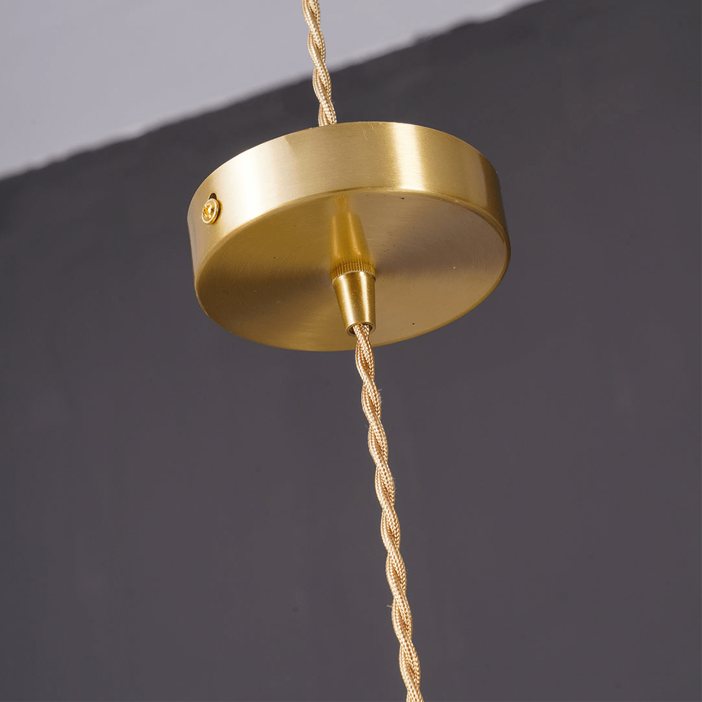 Hibiscus Hanglamp Glas en Messing Verstelbaar E27