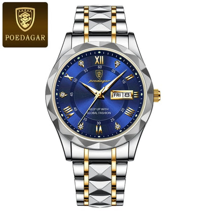 Luxe Herenhorloge 316L RVS met Quartzbeweging en Datum
