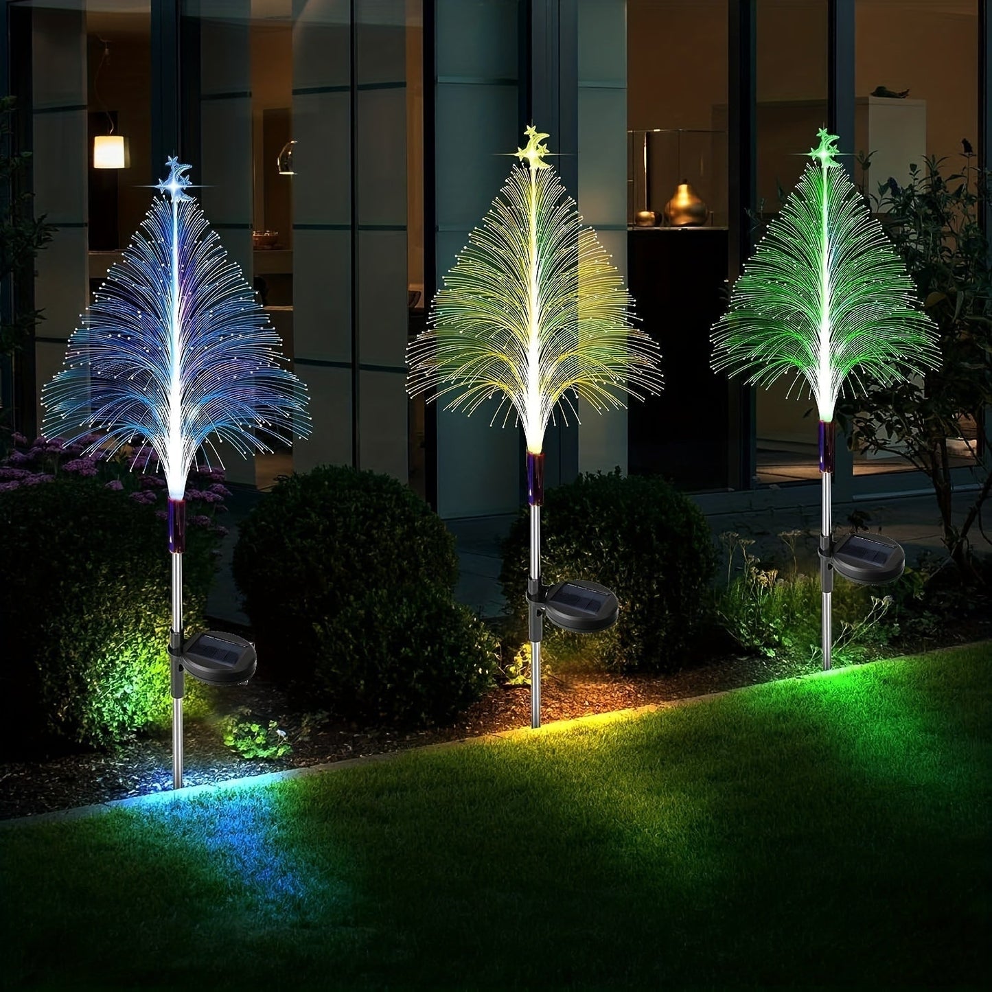 Zonne-Energie Tuinlampen Set van 3 Kleurveranderend LED