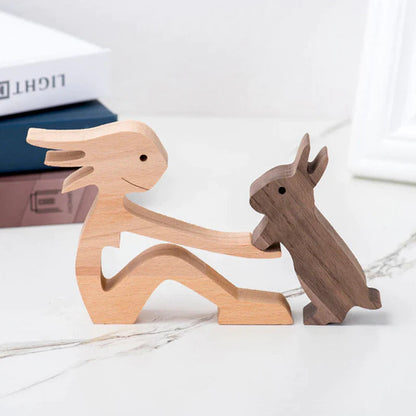 Houten Dierenfiguren Gegraveerd Uniek Milieuvriendelijk Cadeau