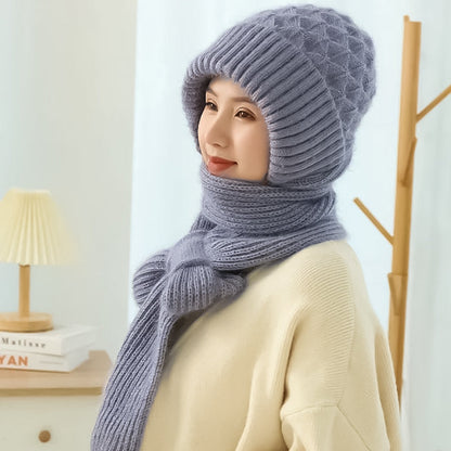 Dames Sjaal Muts 2-in-1 Set Warm en Stijlvol