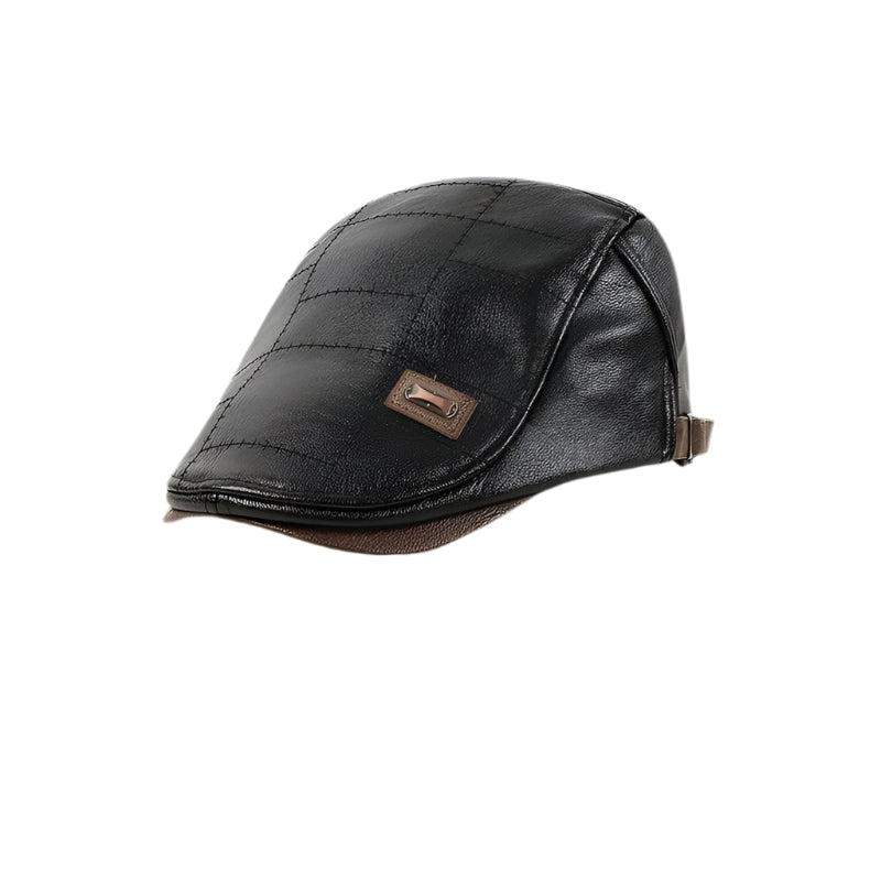 Leren Baret Pluche Warme Winter Accessoire - Velinix