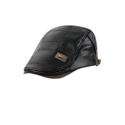 Leren Baret Pluche Warme Winter Accessoire - Velinix