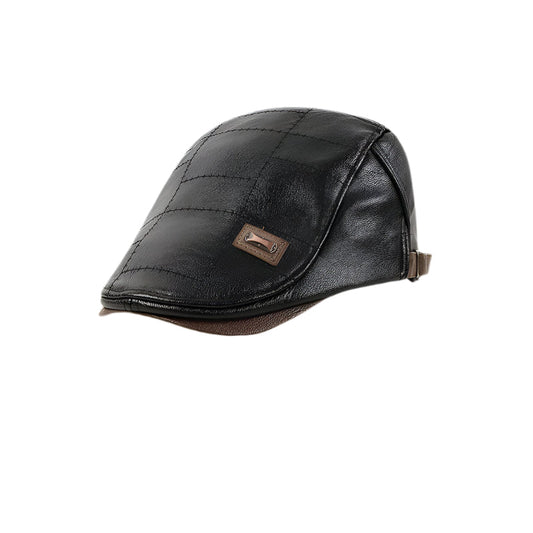 Leren Baret Pluche Warme Winter Accessoire - Velinix