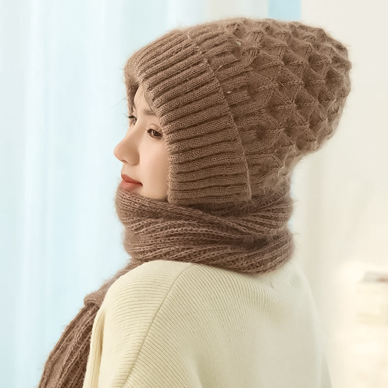 Dames Sjaal Muts 2-in-1 Set Warm en Stijlvol
