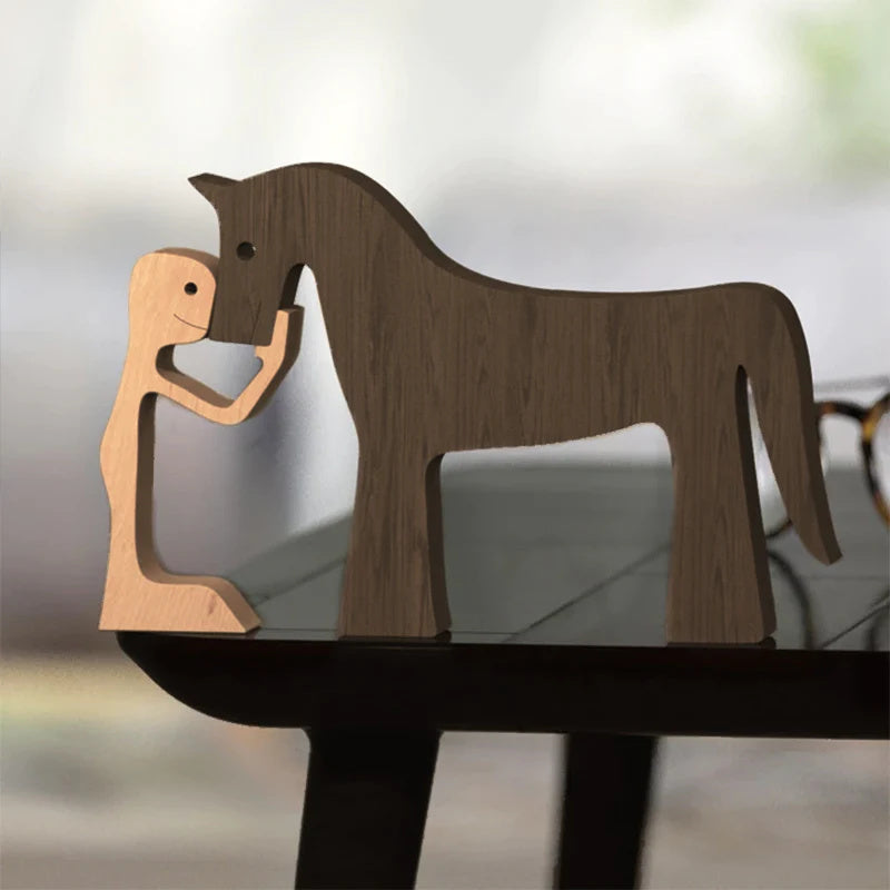 Houten Dierenfiguren Gegraveerd Uniek Milieuvriendelijk Cadeau