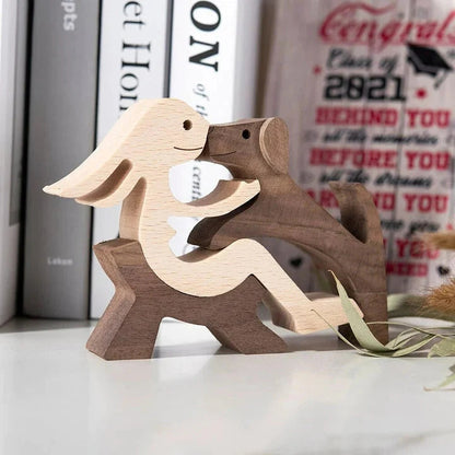 Houten Dierenfiguren Gegraveerd Uniek Milieuvriendelijk Cadeau