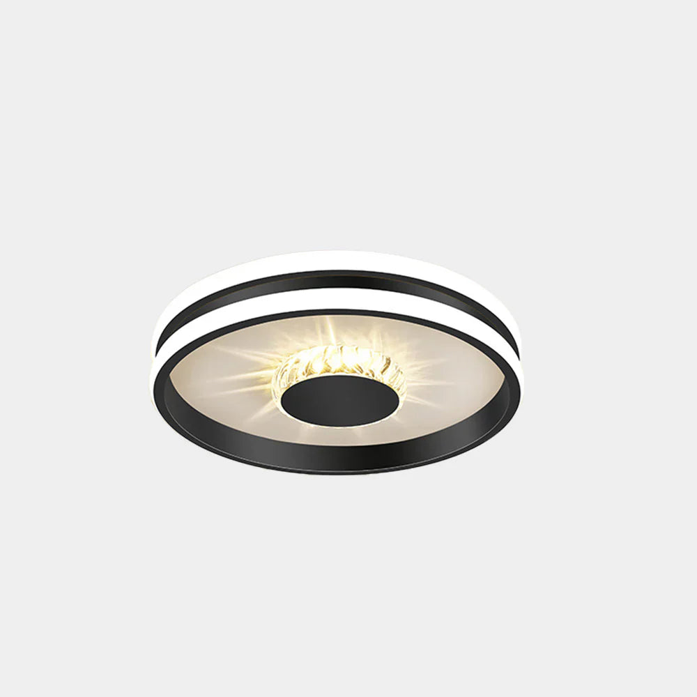 LED Plafondlamp Goud Kleur met Kristallen voor Slaapkamer en Hal