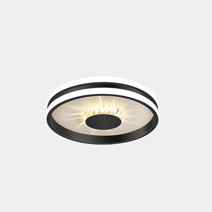 LED Plafondlamp Goud Kleur met Kristallen voor Slaapkamer en Hal