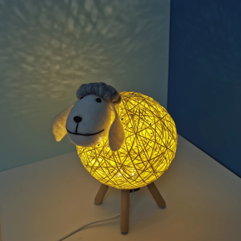 Schaap Nachtlamp LED Tafellamp Dimbaar Handgemaakt