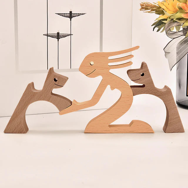 Houten Dierenfiguren Gegraveerd Uniek Milieuvriendelijk Cadeau