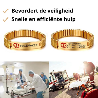 MediBand Armband met Spraakfunctie voor Noodgevallen Persoonlijk Maakbaar