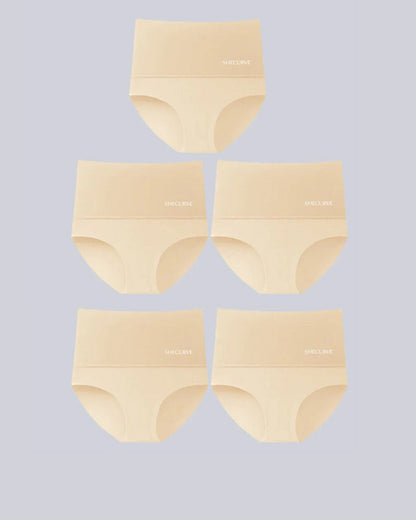 Slipjes Hoge Taille 5-Pack voor Buikcontrole en Slanke Pasvorm
