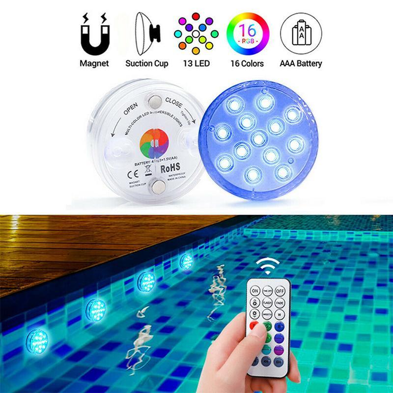 Waterdichte LED Lamp met Afstandsbediening en Zuignap