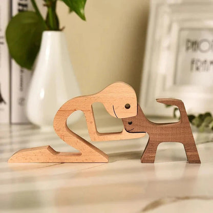 Houten Dierenfiguren Gegraveerd Uniek Milieuvriendelijk Cadeau