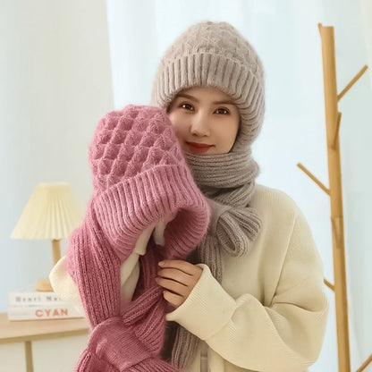 Dames Sjaal Muts 2-in-1 Set Warm en Stijlvol