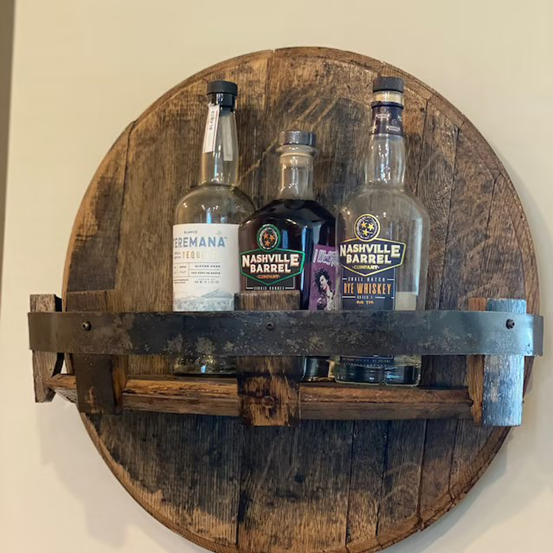 Whiskey Vat Houten Regal voor Bourbon Fles