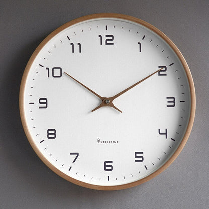 Houten Wandklok Scandinavisch Design Bruin 25-30cm
