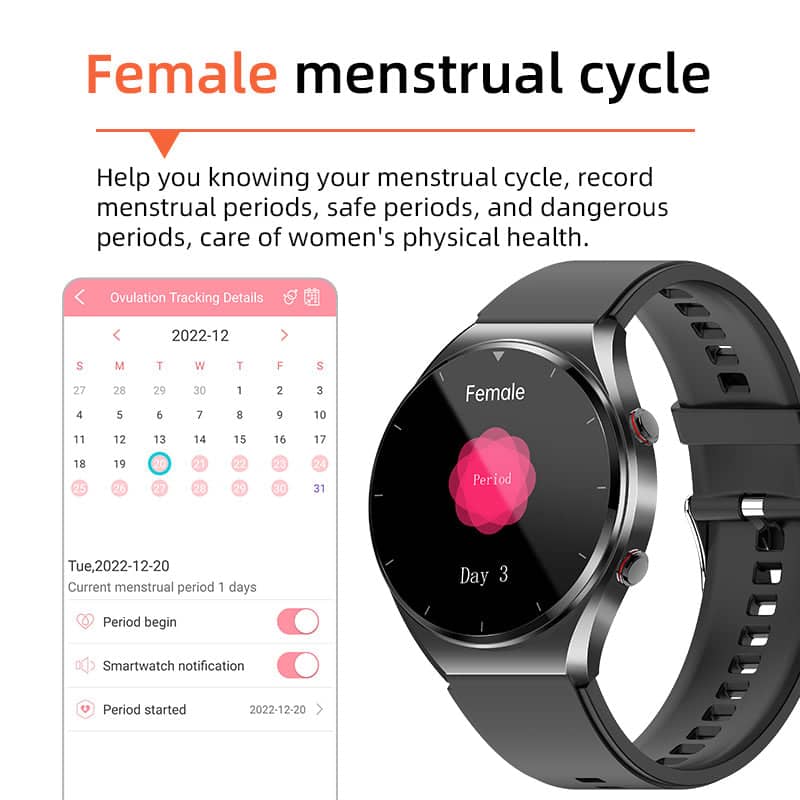 Smartwatch Suga Pro met ECG en Hartslagmonitoring