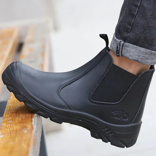 Veiligheidslaarzen Orthopedisch Leer PU Zool voor Werk - Velinix