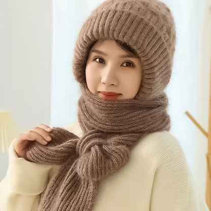 Dames Sjaal Muts 2-in-1 Set Warm en Stijlvol