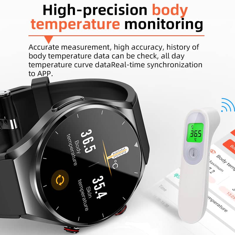 Smartwatch Suga Pro met ECG en Hartslagmonitoring
