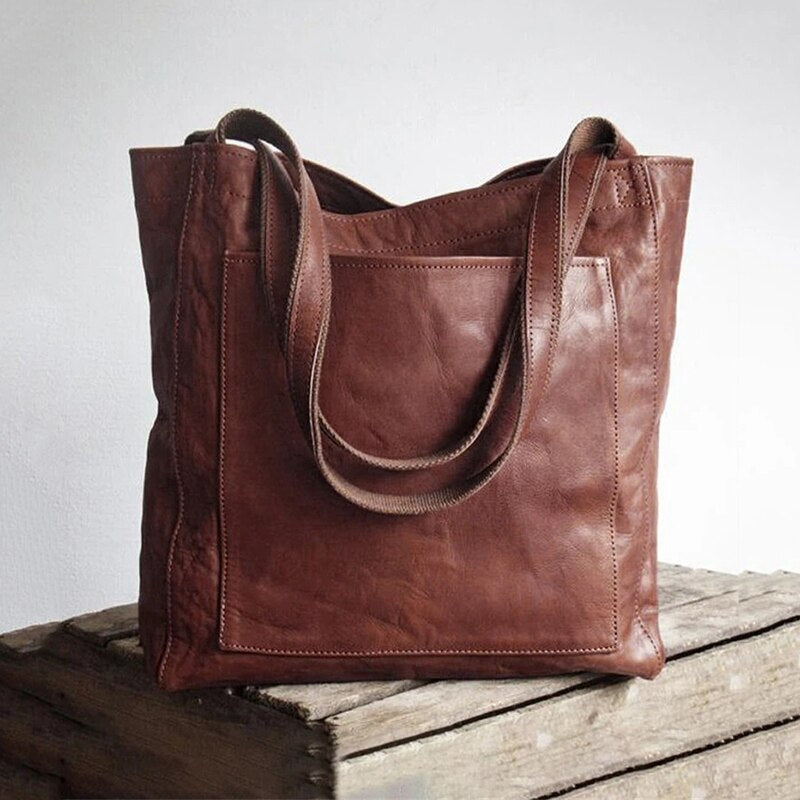 Luxe Lederen Handtas voor Vrouw Mode