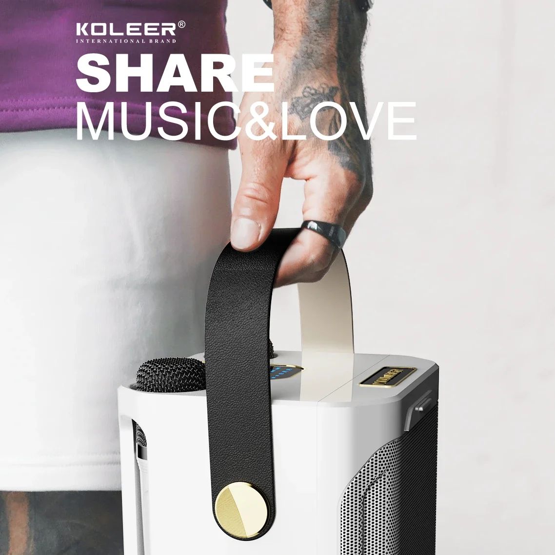 Draadloze Karaoke Luidspreker Bluetooth met Microfoon en Subwoofer