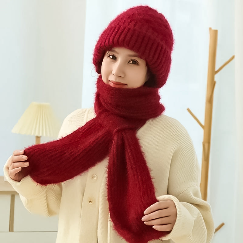 Dames Sjaal Muts 2-in-1 Set Warm en Stijlvol