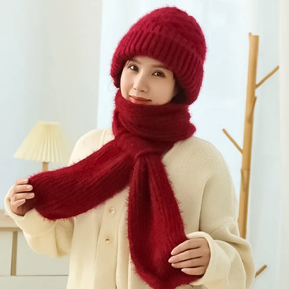 Dames Sjaal Muts 2-in-1 Set Warm en Stijlvol