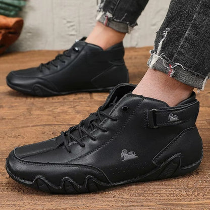 Stadsneakers voor Mannen - PU Sneakers met Ronde Neuzen en Antislipzool
