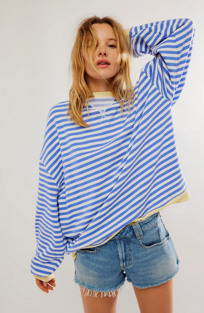 Zarina – Gestreepte Sweatshirt voor Dames – Relaxed & Trendy