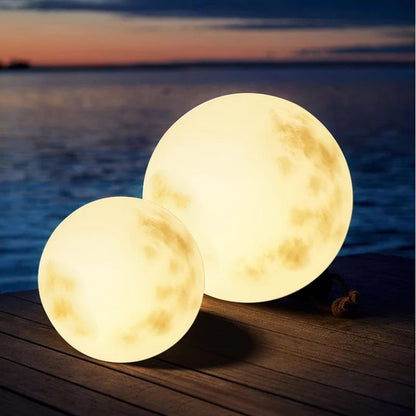 Maanvormige Tuinlamp Zilveren LED Verlichting