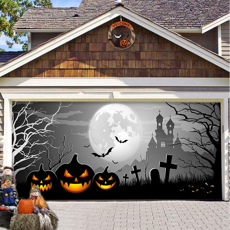 Halloween Garagedeur Shade Spookachtig Decoratie - Velinix