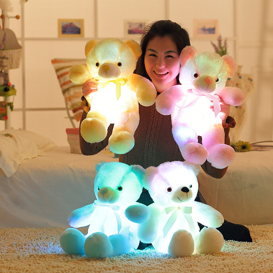 Knuffel Pluche Beer met Zachte LED Lichten