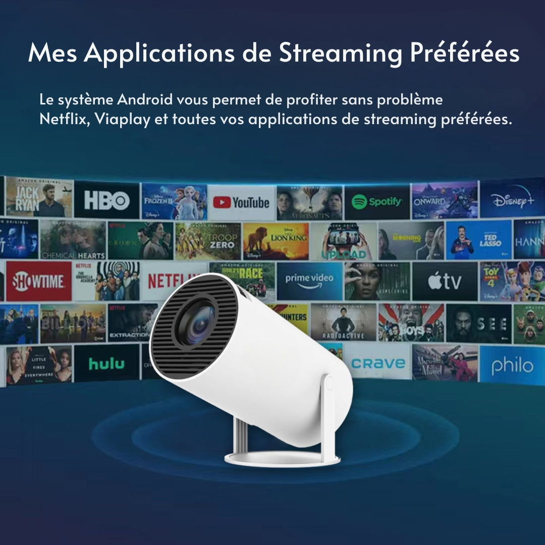 4K Projector voor Films en Games met Wi-Fi en Bluetooth