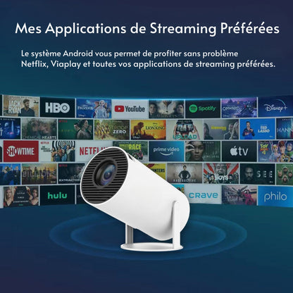 4K Projector voor Films en Games met Wi-Fi en Bluetooth