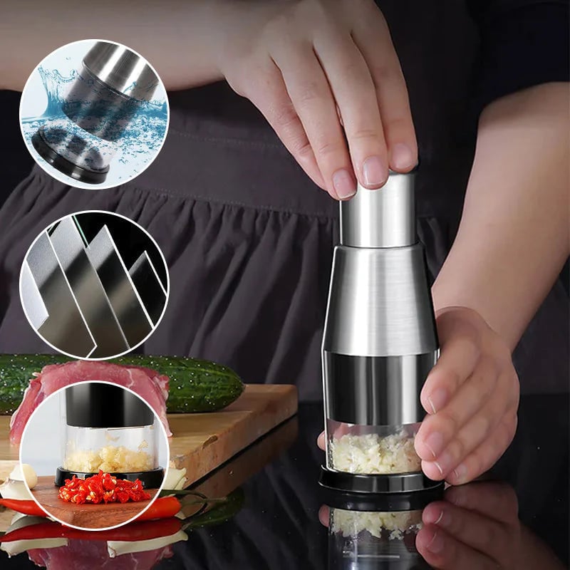 Roestvrijstalen Knoflookpers Gourmet Stijl Efficiënt