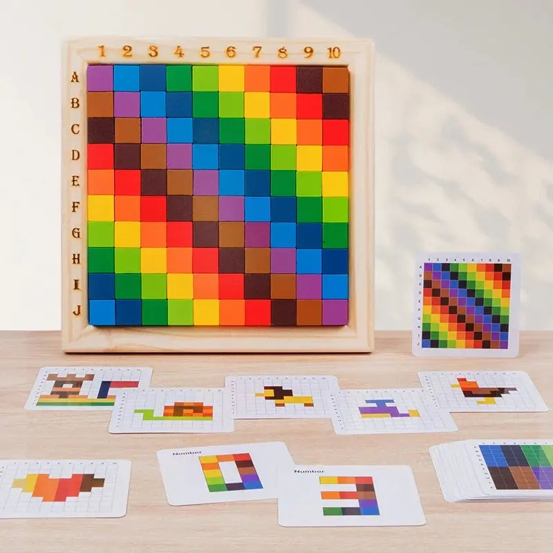 Montessori Blokken Leerdoel Cijfers en Kleuren voor Kinderen