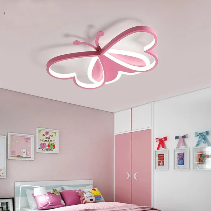 Kleurrijke LED Plafondlamp voor Kinderkamer Roze Design - Velinix