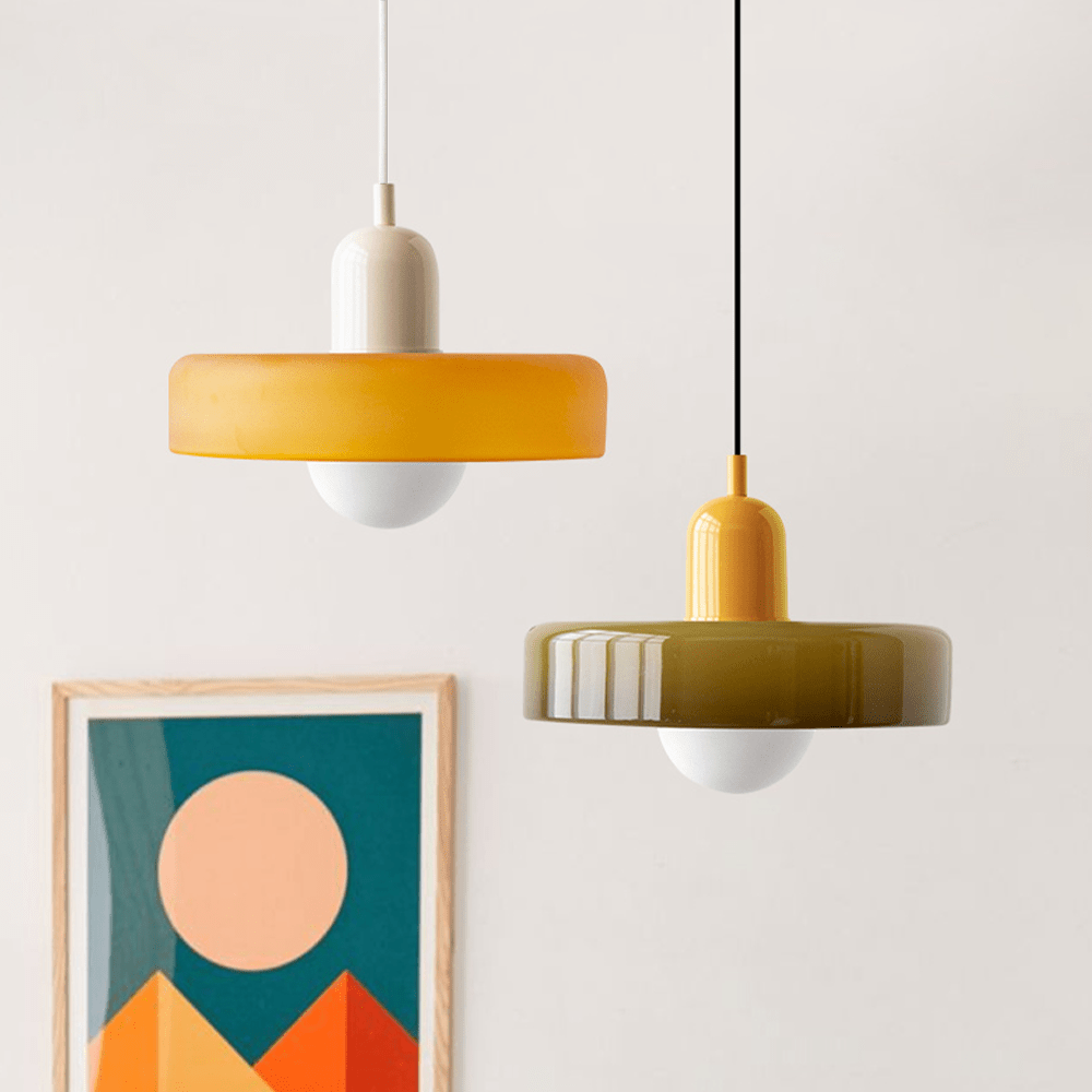 Kleurrijke Hanglamp Modern Glazen Design voor Woonkamer