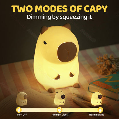 Capybara Nachtlampje Squishy Zacht Schattig